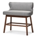 Baxton Studio Gradisca Modern and Contemporary Grey Fabric Button-tufted Upholstered Bar Bench Banquette - BBT5218-Grey Bench