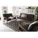 Baxton Studio Sorrento Mid-century Retro Modern Black Faux Leather Upholstered Wooden 3 Piece Living room Set - BBT8013-Black 3PC Set