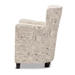 Baxton Studio Benson French Script Patterned Fabric Club Chair and Ottoman Set - WS-0710-Beige-L277