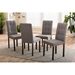 Baxton Studio Andrew Modern and Contemporary Grey Fabric Upholstered Grid-tufting Dining Chair - Andrew-DC-9-Grids-Grey