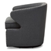 Baxton Studio Finley Mid-century Modern Grey Fabric Upholstered Swivel Armchair - DB-203-Gray