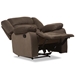 Baxton Studio Hollace Modern and Contemporary Taupe Microsuede 1-Seater Recliner - 98240-Brown