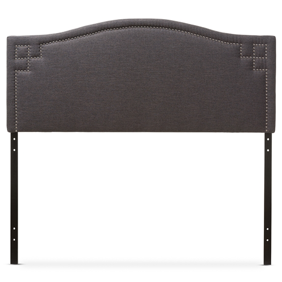Baxton Studio Aubrey Modern and Contemporary Dark Grey Fabric Upholstered Full Size Headboard