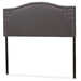 Baxton Studio Aubrey Modern and Contemporary Dark Grey Fabric Upholstered Full Size Headboard - BBT6563-Dark Grey-Full HB