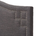 Baxton Studio Aubrey Modern and Contemporary Dark Grey Fabric Upholstered Queen Size Headboard - BBT6563-Dark Grey-Queen HB