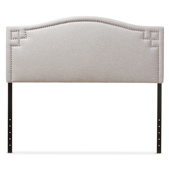 Baxton Studio Aubrey Modern and Contemporary Greyish Beige Fabric Upholstered Queen Size Headboard