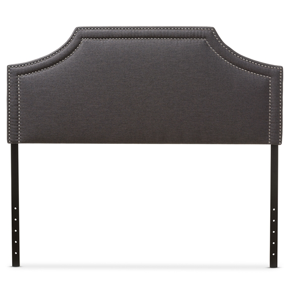 Baxton Studio Avignon Modern and Contemporary Dark Grey Fabric Upholstered Full Size Headboard