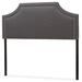 Baxton Studio Avignon Modern and Contemporary Dark Grey Fabric Upholstered King Size Headboard - BBT6566-Dark Grey-King HB