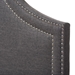 Baxton Studio Avignon Modern and Contemporary Dark Grey Fabric Upholstered Full Size Headboard - BBT6566-Dark Grey-Full HB