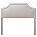 Baxton Studio Avignon Modern and Contemporary Greyish Beige Fabric Upholstered Queen Size Headboard