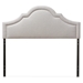 Baxton Studio Rita Modern and Contemporary Greyish Beige Fabric Upholstered Queen Size Headboard