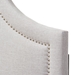 Baxton Studio Rita Modern and Contemporary Greyish Beige Fabric Upholstered Queen Size Headboard - BBT6567-Greyish Beige-Queen HB