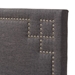 Baxton Studio Geneva Modern and Contemporary Dark Grey Fabric Upholstered Queen Size Headboard - BBT6575-Dark Grey-Queen HB