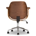 Baxton Studio Rathburn Modern and Contemporary White and Walnut Office Chair - SD-2235-5 Walnut/White