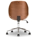 Baxton Studio Watson Modern and Contemporary White and Walnut Office Chair - SDM2225-5-Walnut/White