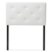 Baxton Studio Baltimore Modern and Contemporary White Faux Leather Upholstered Twin Size Headboard