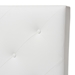 Baxton Studio Baltimore Modern and Contemporary White Faux Leather Upholstered Twin Size Headboard - BBT6431-White-Twin HB