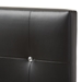 Baxton Studio Kirchem Modern and Contemporary Black Faux Leather Upholstered Twin Size Headboard - BBT6432-Black-Twin HB