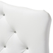 Baxton Studio Rita Modern and Contemporary White Faux Leather Upholstered Button-Tufted Scalloped Twin Size Headboard - BBT6503-White-Twin HB