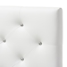 Baxton Studio Viviana Modern and Contemporary White Faux Leather Upholstered Button-Tufted Twin Size Headboard - BBT6506-White-Twin HB
