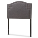 Baxton Studio Aubrey Modern and Contemporary Dark Grey Fabric Upholstered Twin Size Headboard - BBT6563-Dark Grey-Twin HB