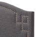 Baxton Studio Aubrey Modern and Contemporary Dark Grey Fabric Upholstered Twin Size Headboard - BBT6563-Dark Grey-Twin HB