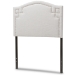 Baxton Studio Aubrey Modern and Contemporary Greyish Beige Fabric Upholstered Twin Size Headboard - BBT6563-Greyish Beige-Twin HB