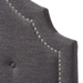 Baxton Studio Cora Modern and Contemporary Dark Grey Fabric Upholstered Twin Size Headboard - BBT6564-Dark Grey-Twin HB