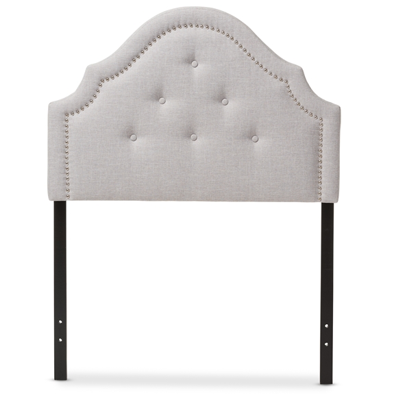 Baxton Studio Cora Modern and Contemporary Greyish Beige Fabric Upholstered Twin Size Headboard