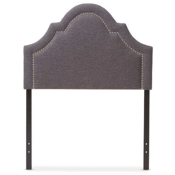 Baxton Studio Rita Modern and Contemporary Dark Grey Fabric Upholstered Twin Size Headboard
