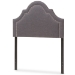 Baxton Studio Rita Modern and Contemporary Dark Grey Fabric Upholstered Twin Size Headboard - BBT6567-Dark Grey-Twin HB