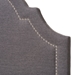 Baxton Studio Rita Modern and Contemporary Dark Grey Fabric Upholstered Twin Size Headboard - BBT6567-Dark Grey-Twin HB