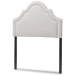 Baxton Studio Rita Modern and Contemporary Greyish Beige Fabric Upholstered Twin Size Headboard - BBT6567-Greyish Beige-Twin HB