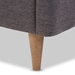Baxton Studio Hannah Mid-Century Modern Dark Grey Fabric King Size Platform Bed - BBT6570-Dark Grey-King