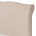 Baxton Studio Fannie French Classic Modern Style Beige Linen Fabric Queen Size Platform Bed - BBT6571-Beige-Queen