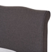Baxton Studio Fannie French Classic Modern Style Dark Grey Polyester Fabric Queen Size Platform Bed - BBT6571-Dark Grey-Queen
