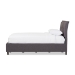 Baxton Studio Lea Modern and Contemporary Dark Grey Fabric Queen Size Storage Platform Bed - BBT6572-Dark Grey-Queen-Storage Bed