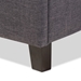 Baxton Studio Lea Modern and Contemporary Dark Grey Fabric Queen Size Storage Platform Bed - BBT6572-Dark Grey-Queen-Storage Bed