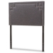 Baxton Studio Geneva Modern and Contemporary Dark Grey Fabric Upholstered Twin Size Headboard - BBT6575-Dark Grey-Twin HB