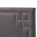 Baxton Studio Geneva Modern and Contemporary Dark Grey Fabric Upholstered Twin Size Headboard - BBT6575-Dark Grey-Twin HB