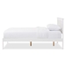 Baxton Studio Celine Modern and Contemporary Geometric Pattern White Solid Wood Queen Size Platform Bed - SW8011-White-Queen
