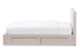 Baxton Studio Rene Modern and Contemporary Beige Fabric 4-drawer Queen Size Storage Platform Bed - CF8497-Queen-Brown