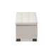 Baxton Studio Roanoke Modern and Contemporary Beige Fabric Upholstered Grid-Tufting Storage Ottoman Bench - BBT3101-OTTO-Beige-H1217-3