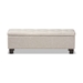 Baxton Studio Hannah Modern and Contemporary Beige Fabric Upholstered Button-Tufting Storage Ottoman Bench - BBT3136-OTTO-Beige-H1217-3