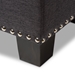 Baxton Studio Hannah Modern and Contemporary Dark Grey Fabric Upholstered Button-Tufting Storage Ottoman Bench - BBT3136-OTTO-Dark Grey-H1217-20