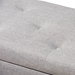 Baxton Studio Hannah Modern and Contemporary Grayish Beige Fabric Upholstered Button-Tufting Storage Ottoman Bench - BBT3136-OTTO-Greyish Beige-H1217-14
