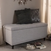 Baxton Studio Kaylee Modern Classic Grayish Beige Fabric Upholstered Button-Tufting Storage Ottoman Bench - BBT3137-OTTO-Greyish Beige-H1217-14