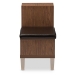 Baxton Studio Arielle Modern and Contemporary Walnut Brown Wood 3-Drawer Shoe Storage Padded Leatherette Seating Bench with Two Open Shelves - B-001-Walnut