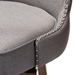 Baxton Studio Gradisca Modern and Contemporary Brown Wood Finishing and Grey Fabric Button-Tufted Upholstered 2-Piece Swivel Barstool Set - BBT5246B-BS-Grey-XD45