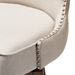 Baxton Studio Gradisca Modern and Contemporary Brown Wood Finishing and Light Beige Fabric Button-Tufted Upholstered 2-Piece Swivel Barstool Set - BBT5246B-BS-Light Beige-6086-1